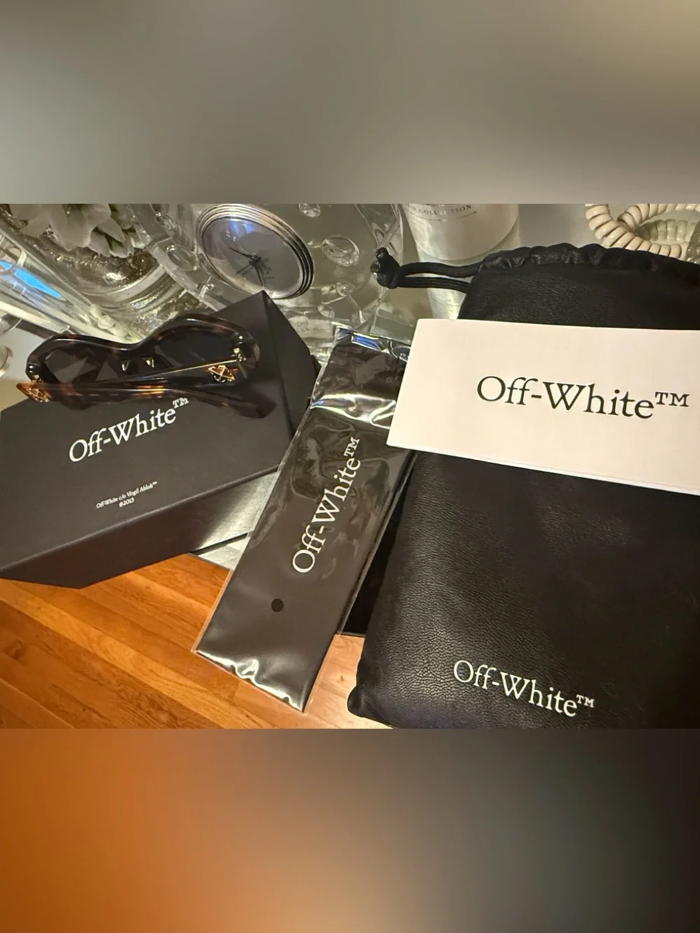 Off-White Edison sunglasses Havana Dark grey